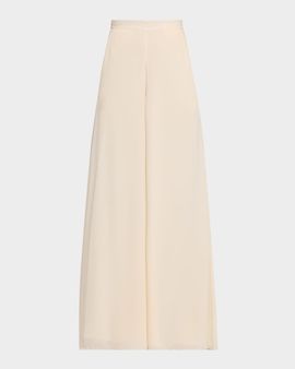 LAPOINTE High-Rise Georgette Wide-Leg Pants