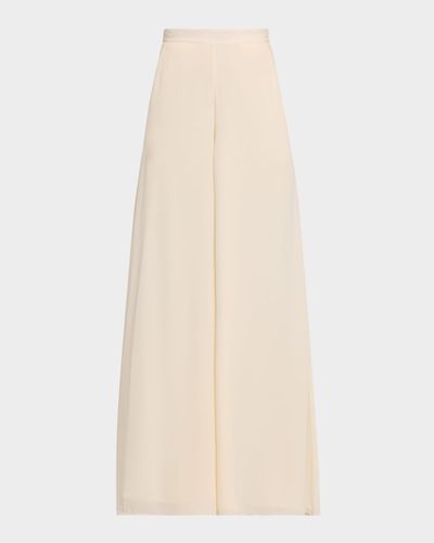 Lapointe High-Rise Georgette Wide-Leg Pants