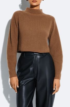 LAPOINTE LAPOINTE Airy Cashmere Silk Cropped Raglan Sweater