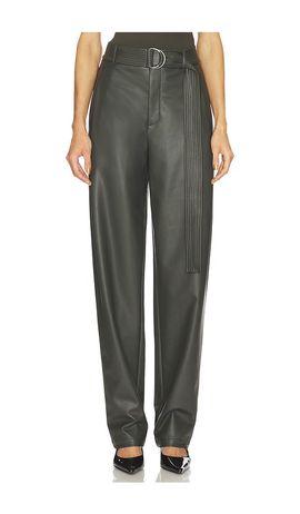 Lapointe Lapointe Faux Leather Belted Tapered