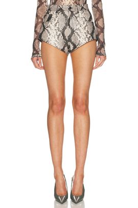Lapointe Lapointe Faux Stretch Python Mini Short
