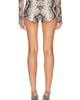 Lapointe Lapointe Faux Stretch Python Mini Short - 4