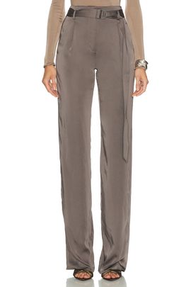 Lapointe Lapointe Lightweight Satin Belted Pant