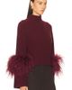 LaPointe Lapointe Merino Mock Neck Classic Feather Sweater - 2