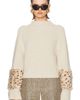 LaPointe LaPointe Merino Mock Neck Sweater With Patch - 1