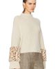 LaPointe LaPointe Merino Mock Neck Sweater With Patch - 2