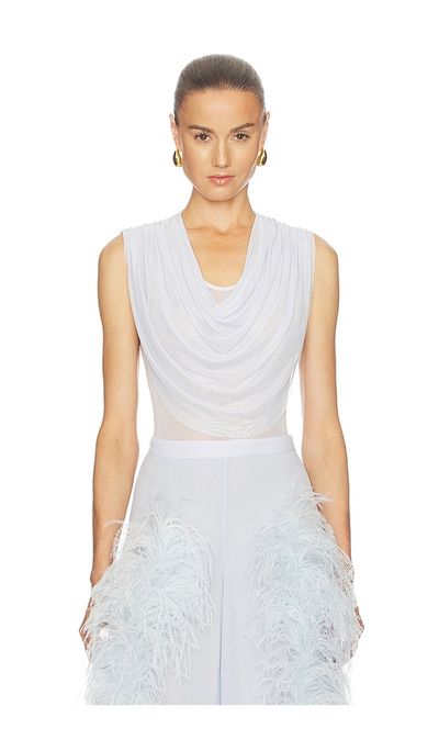 Lapointe Lapointe Mesh Cowl Neck Bodysuit