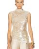 Lapointe Lapointe Mesh Sequin Mockneck Top - 1