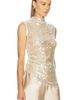 Lapointe Lapointe Mesh Sequin Mockneck Top - 2