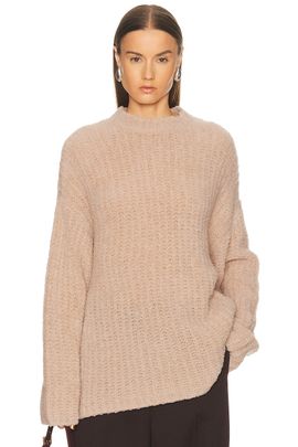 Lapointe Lapointe Plush Boucle Oversized Crewneck Sweater