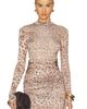 LaPointe LaPointe Printed Jersey Mock Neck Bodysuit - 1