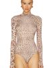 LaPointe LaPointe Printed Jersey Mock Neck Bodysuit - 2