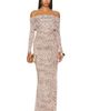 LaPointe LaPointe Printed Jersey Off The Shoulder Gown - 1