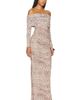 LaPointe LaPointe Printed Jersey Off The Shoulder Gown - 2