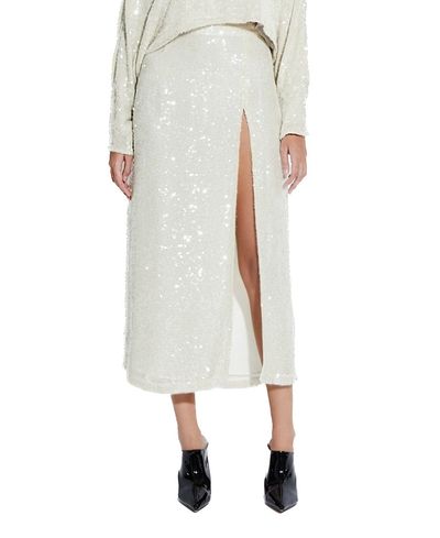 Lapointe Lapointe Sequin Viscose Slit Skirt
