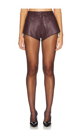 Lapointe Lapointe Stretch Faux Leather Mini Short