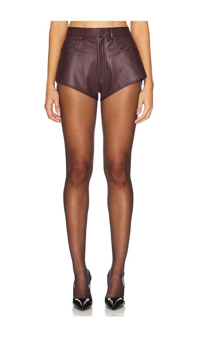 Lapointe Lapointe Stretch Faux Leather Mini Short