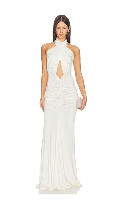 Lapointe - x REVOLVE Jersey Sleeveless Halter Ruched Gown