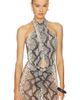 Lapointe Lapointe x REVOLVE Printed Mesh Cross Bodysuit - 1
