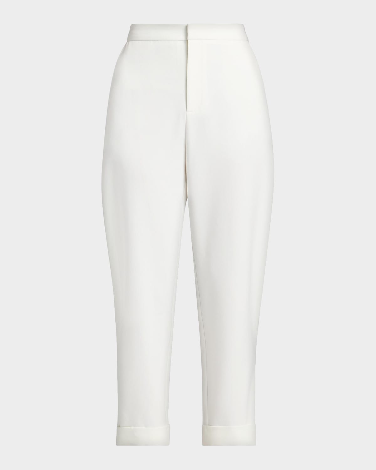 LAPOINTE Matte Crepe Silt Tapered-Leg Crop Pants