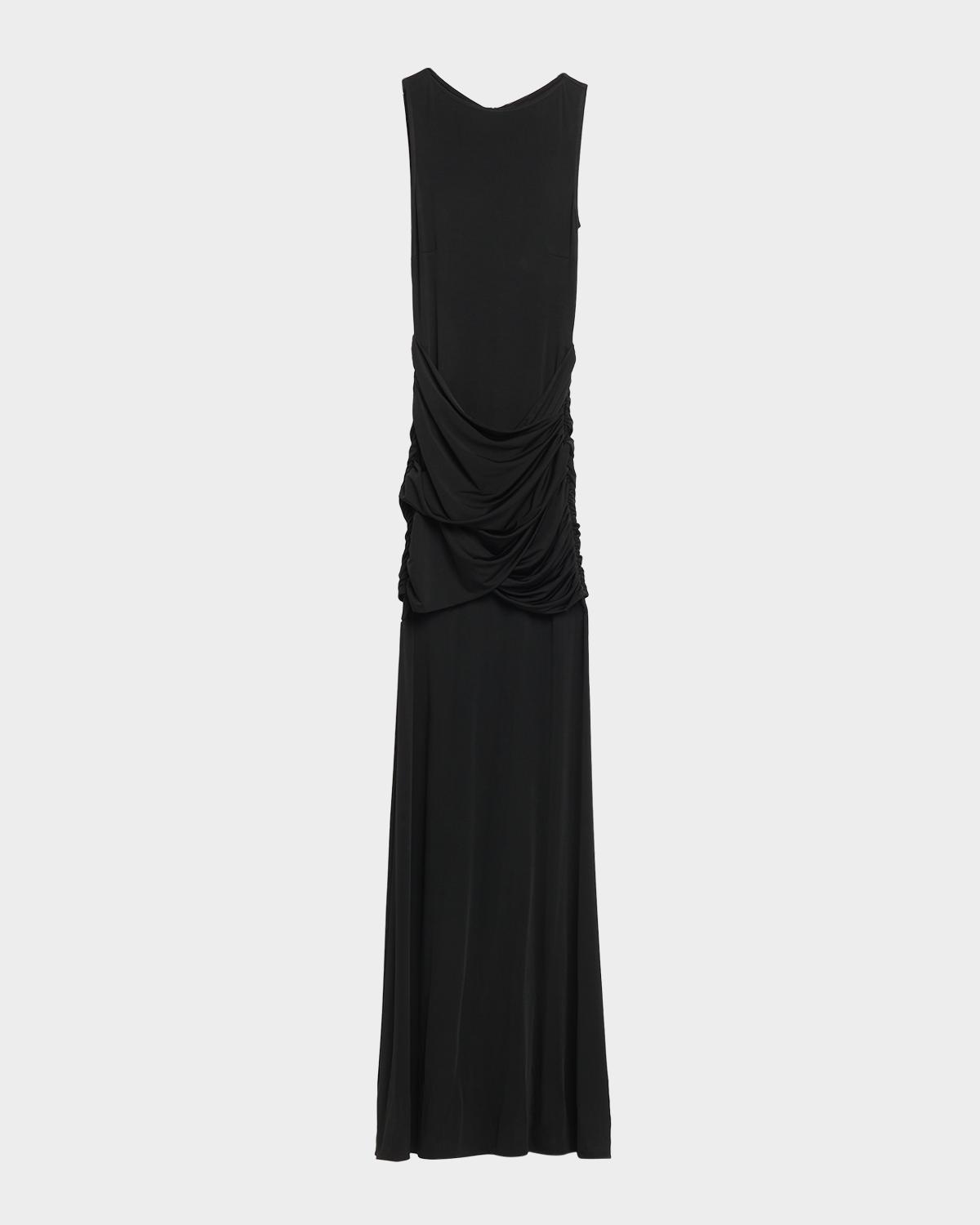 LAPOINTE Sleeveless Draped Jersey Trumpet Gown