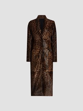 LAPOINTE Women's Calf Hair Long Coat