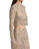 LaPointe Women's Geometric Crystal Fringe Crop Top - 4