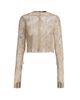 LaPointe Women's Geometric Crystal Fringe Crop Top - 8