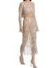 LaPointe Women's Geometric Crystal Fringe Skirt - 2