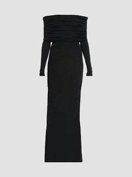 LAPOINTE Women's Jersey Off-The-Shoulder Column Gown