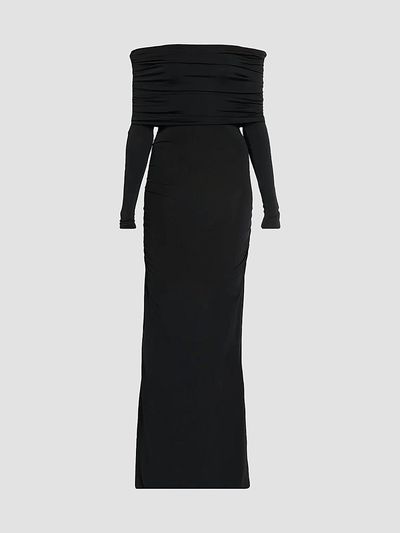 LAPOINTE Women's Jersey Off-The-Shoulder Column Gown
