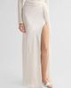 LAPOINTE Women's Lightweight Satin Asymmetric Maxi Skirt - 4