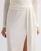 LAPOINTE Women's Lightweight Satin Asymmetric Maxi Skirt - 5