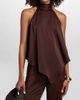 LaPointe Women's Lightweight Satin Handkerchief Top - 3