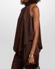 LaPointe Women's Lightweight Satin Handkerchief Top - 4