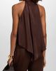 LaPointe Women's Lightweight Satin Handkerchief Top - 5