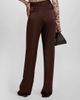 LaPointe Women's Lightweight Satin High-Rise Belted Pants - 5