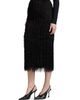 LaPointe Women's Metallic Fringe Midi-Skirt - 4