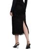 LaPointe Women's Metallic Fringe Midi-Skirt - 5