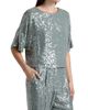 LaPointe Women's Re-Edition Sequin Relaxed-Fit T-Shirt - 4