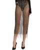 LaPointe Women's Rhinestone Fringe Midi-Skirt - 3