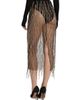 LaPointe Women's Rhinestone Fringe Midi-Skirt - 5