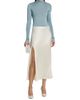 LaPointe Women's Satin Bias Slit Midi-Skirt - 2