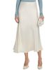 LaPointe Women's Satin Bias Slit Midi-Skirt - 3