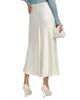 LaPointe Women's Satin Bias Slit Midi-Skirt - 5