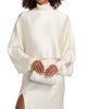 LaPointe Women's Satin Caftan Crop Top - 3