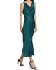 LaPointe Women's Satin Cowlneck Belted Midi-Dress - 2