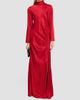 LAPOINTE Women's Satin Gathered Tab Gown - 2