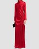 LAPOINTE Women's Satin Gathered Tab Gown - 4