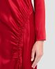 LAPOINTE Women's Satin Gathered Tab Gown - 5